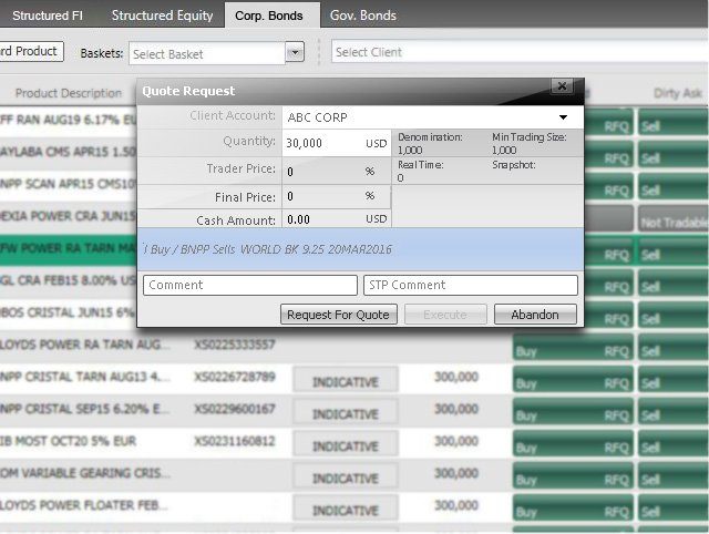 GM - Cortex Secondary - Screenshot Corporate and Government Bonds